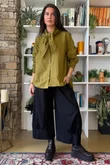 Paloma Tela Neckerchief Blouse Mucky Olive